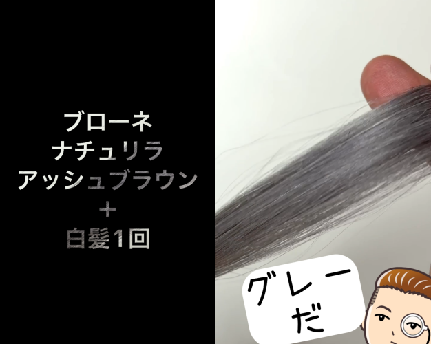 ブローネナチュリラカラートリートメント　アッシュブラウン染めてみた