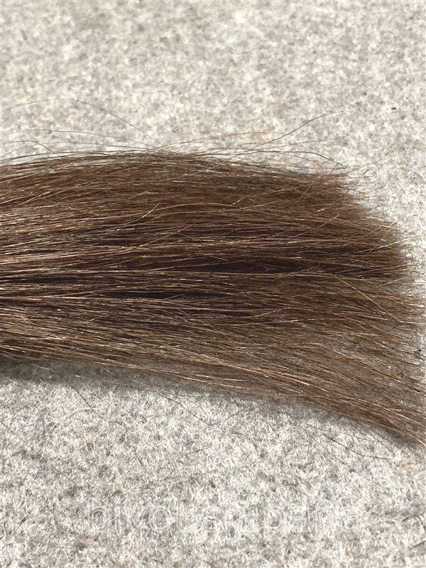 シエロヘアカラートリートメントダークブラウンで染めた白髪の髪色