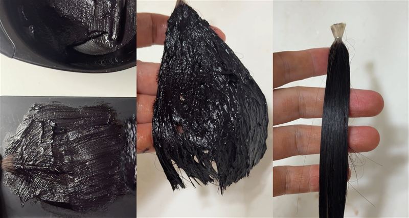 ヘルカカラートリートメント「ダークブラウン」3回目染毛