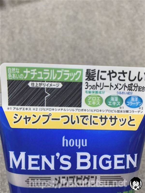 メンズビゲンカラーリンス体験