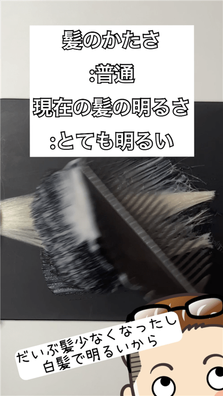 COLORIS(カラリス）オーダーメイドヘアカラー体験レビュー美容師パパのカラー診断結果のカラー剤を使用した解説