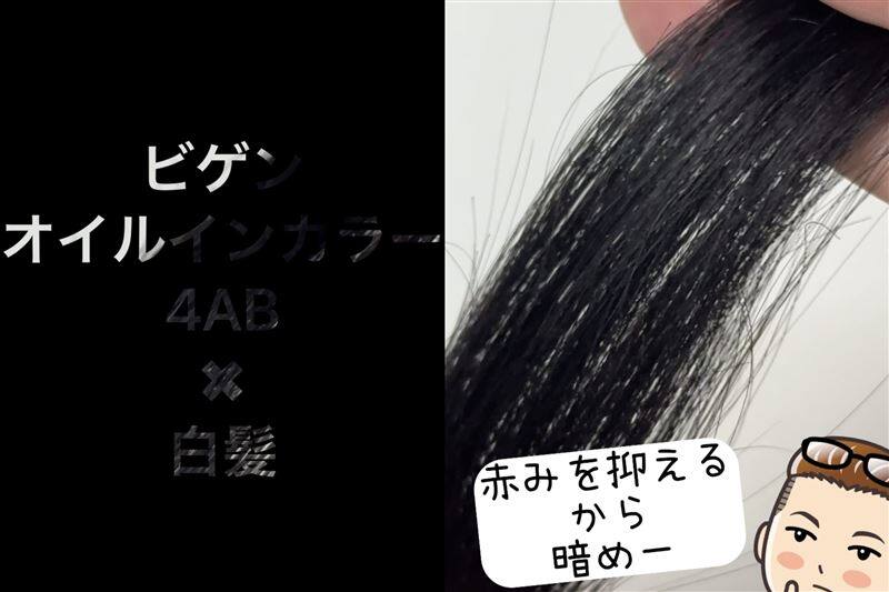 ビゲンオイルパックカラー 体験レビュー 4AB やや明るいアッシュブラウン