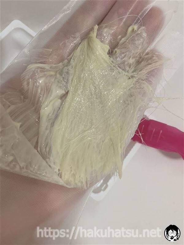 ビゲン香りのヘアカラー体験　白髪に塗る