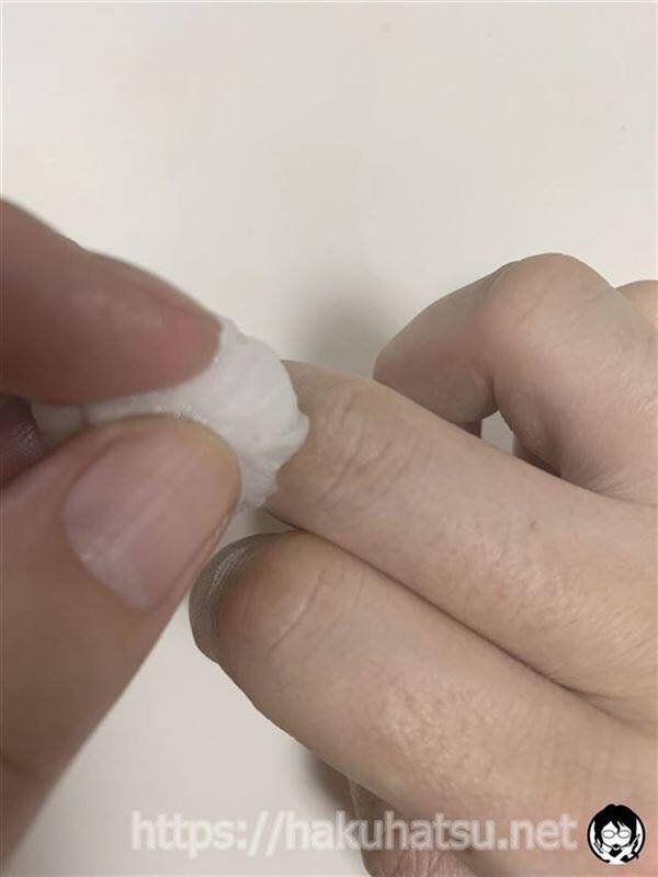 利尻カラークリーム体験　染まった指