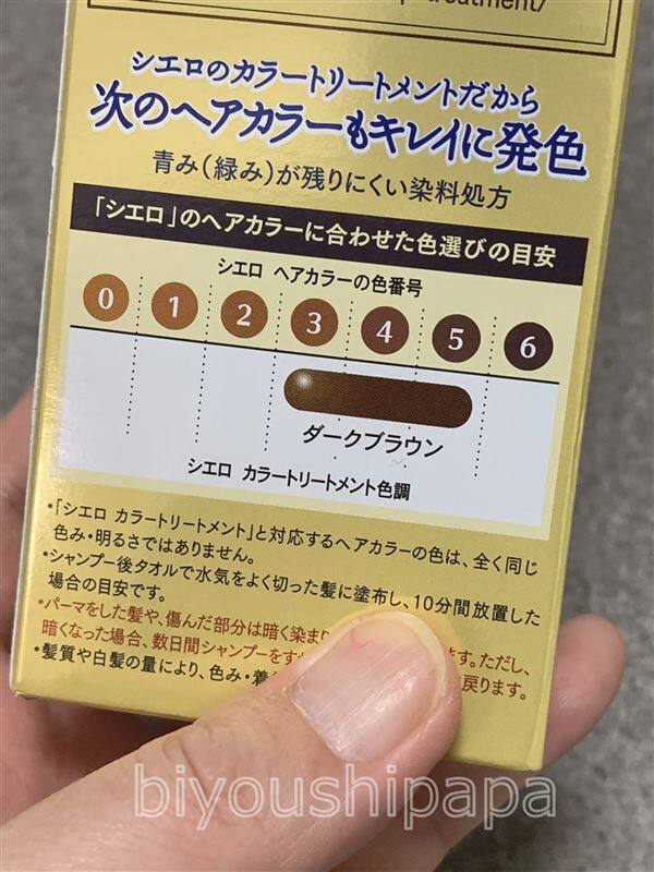 シエロヘアカラートリートメント体験レビュー