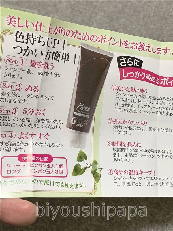 テンスターヘナカラートリートメント体験レビュー
