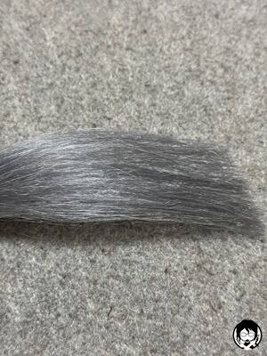 サイオス イルーセントミルキーヘアカラー ヌードグレージュを白髪に染めた髪色
