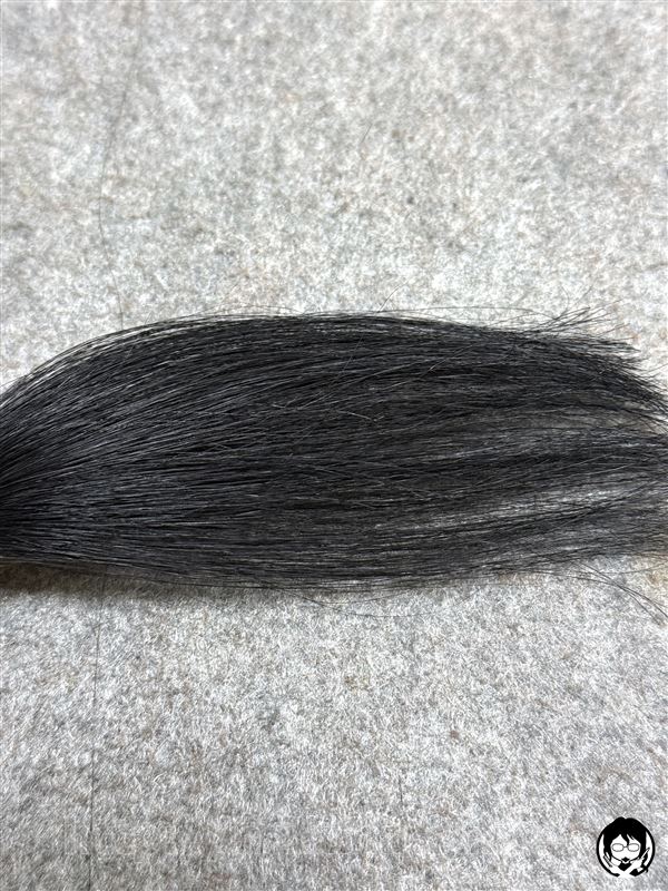 サロンドプロオイルリッチクリームヘアカラー 4CA ナチュラルアッシュで黒髪+白髪10％を染めた色