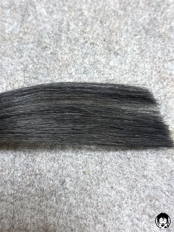 サロンドプロオイルリッチクリームヘアカラー 4CA ナチュラルアッシュで白髪を染めた色