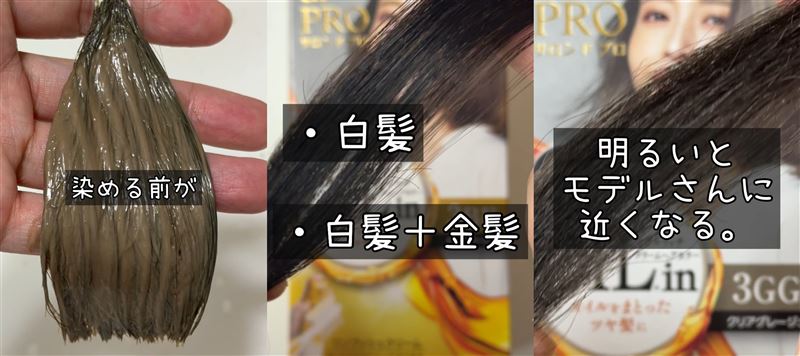 サロンドプロオイルリッチクリームヘアカラー体験　染めてみた