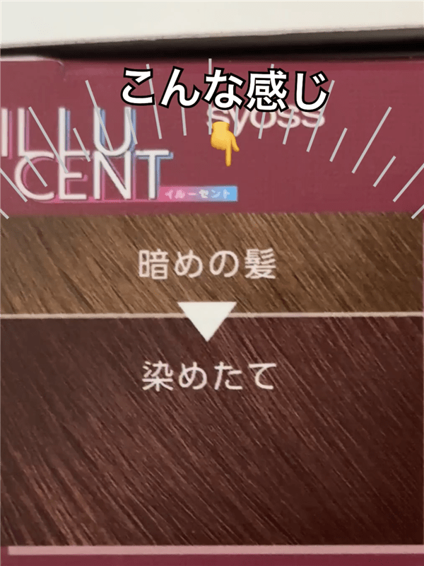 サイオスイルーセントチェリーピンク　茶髪を染めた色の解説