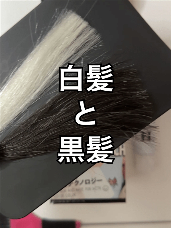 got2b（ゴットゥービー）ボンディング・ポイントブリーチ体験レビュー染める前の白髪と黒髪