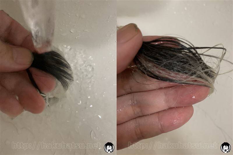 ブローネヘアマスカラ白髪かくし体験レビュー白髪の色落ち確認