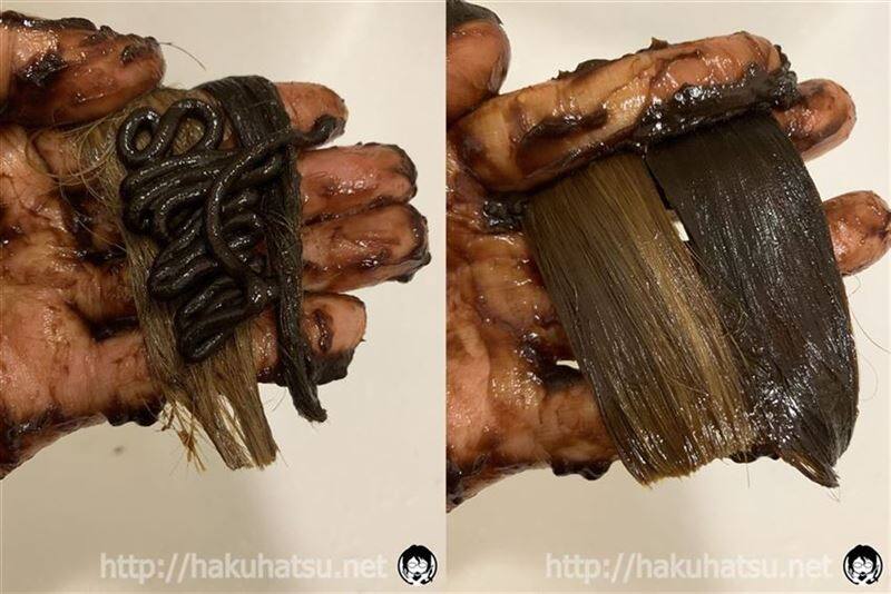 ドルチェスパイス体験レビュー少し明るい髪と明るい髪にカラートリートメント塗布