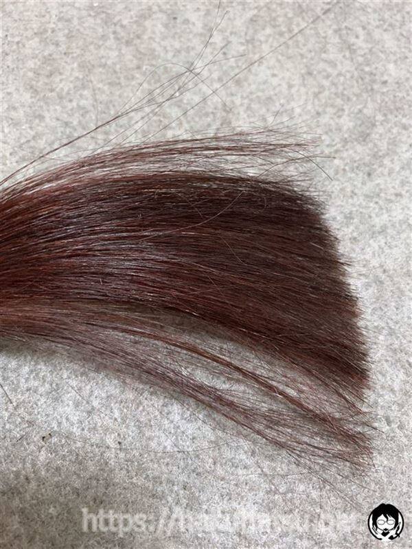 アンナドンナ ドルチェスパイス ヘアカラー(白髪用)レッドを白髪に染めた髪色