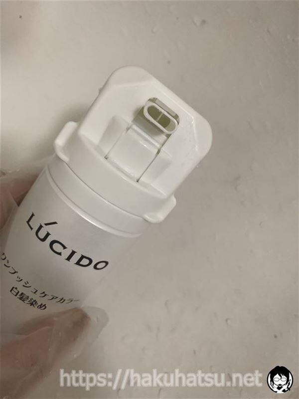 ルシード ワンプッシュケアカラー白髪染め体験