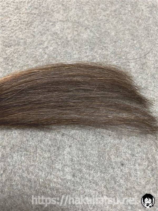 ブローネ ルミエスト ヘアカラー 0B シフォンブラウンを黒髪白髪１０％に染めた色