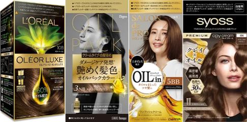 仕上がりの艶・質感 ロレアルパリ オレオリュクス ビゲン オイルパックカラー サロンドプロ オイルリッチ サイオス クレイクリーム
