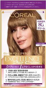 ロレアル パリ エクセランス 8G 黄味のあるより明るい栗色