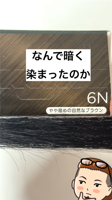 ビゲンリピカラー6N なんで暗く染まったのか