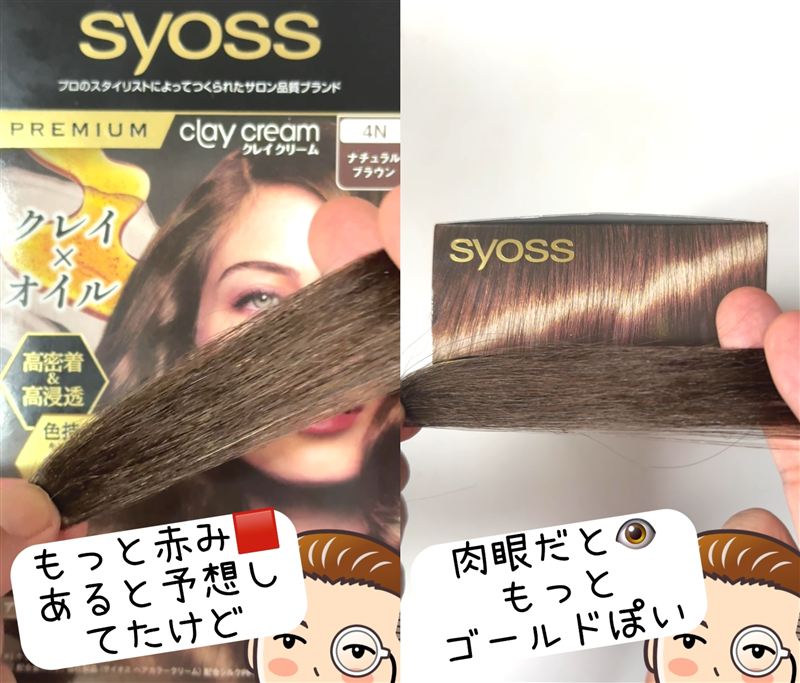 サイオスクレイクリーム体験レビュー 4Nナチュラルブラウン　染めてみた