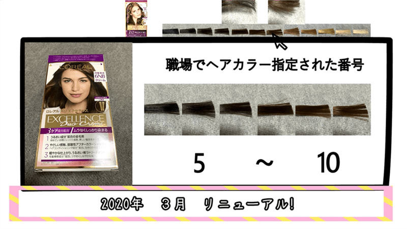 ロレアルパリエクセランス定性・定量データ分析と解説職場で明るさ指定された番号