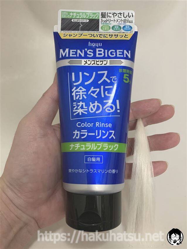 メンズビゲンカラーリンス体験
