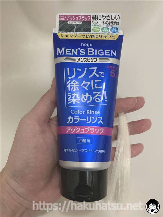 メンズビゲンカラーリンス体験 アッシュブラック